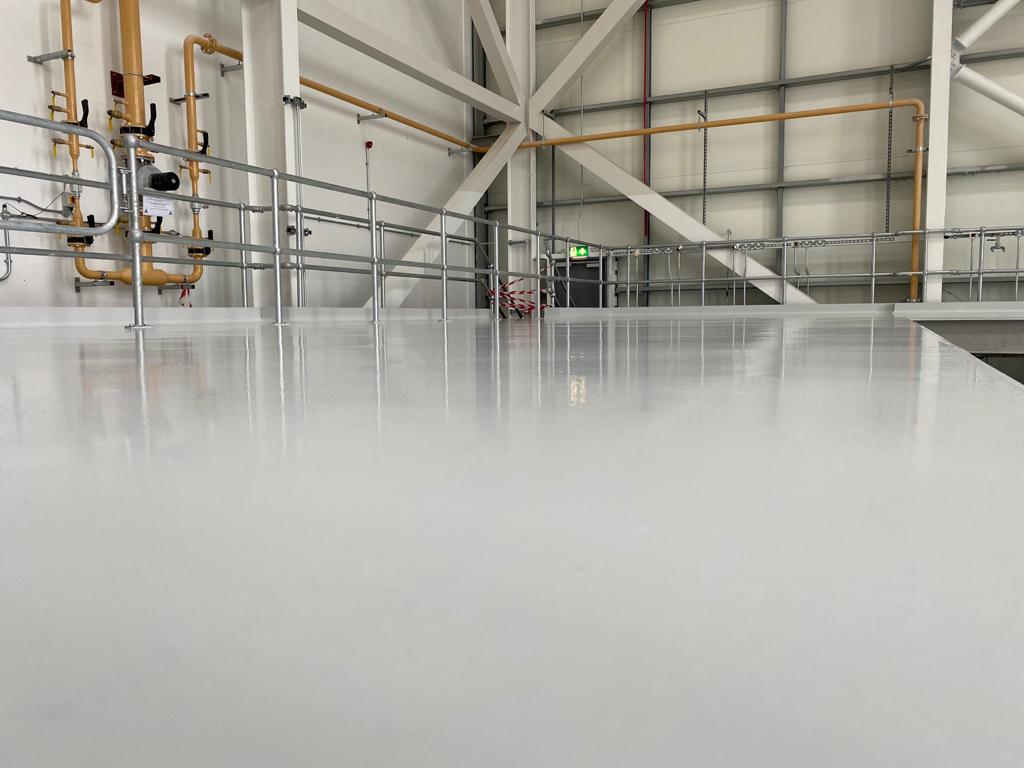 flow applied resin flooring