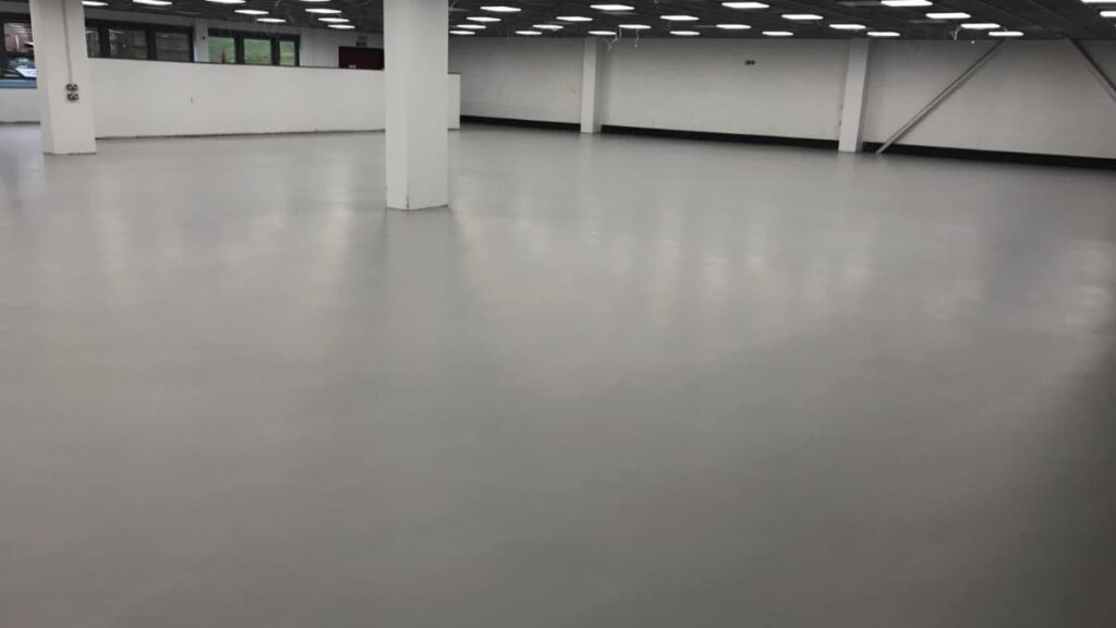 Clean Resin Floor in a Warehouse